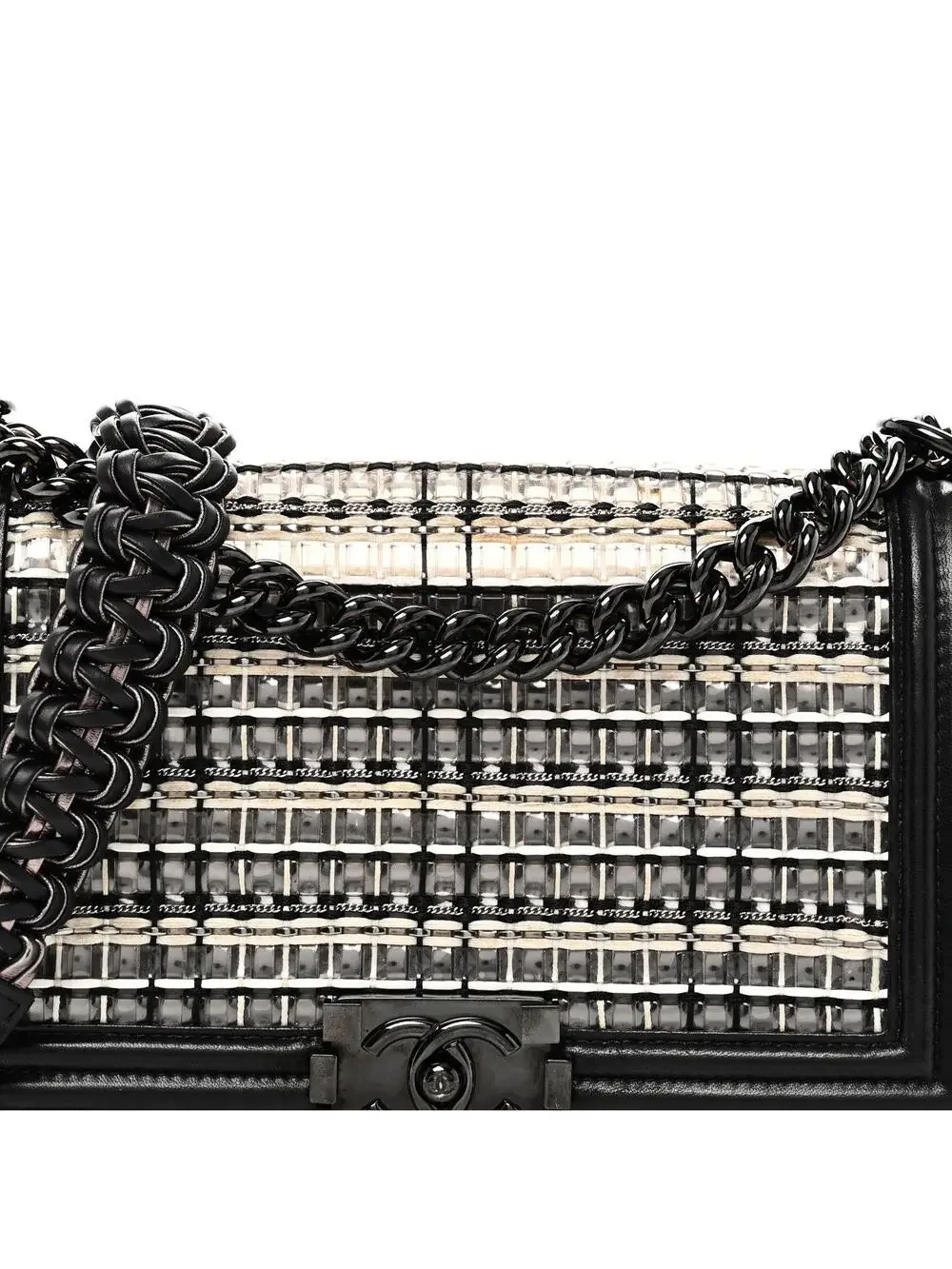 Chanel Pvc Thread Woven Medium Boy Flap #322597C18B